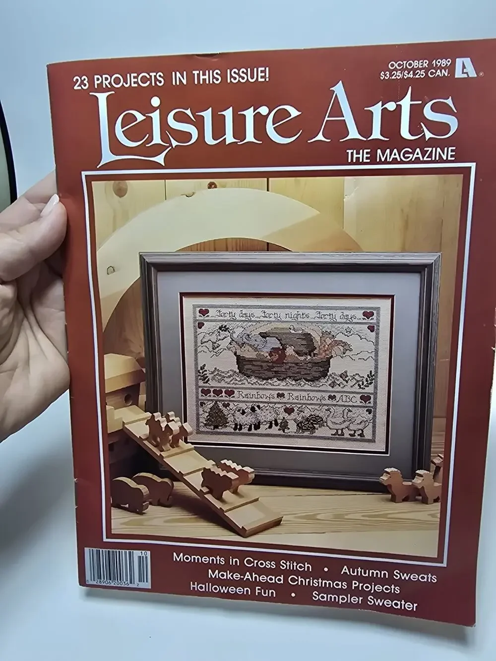 Leisure Arts Magazine 23 Projects Oct 1989 Noah's Ark-Halloween-Baby Bonnets